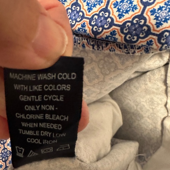 Women's Blue & White Print Land & Sea Shorts Size 14 Cotton Spandex Classic - Picture 7 of 8